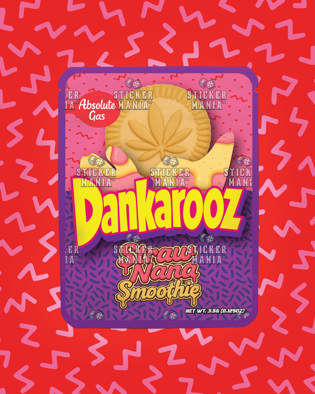 Dankarooz Strawnana Smoothie | Pre-Made Sticker Bag | 3.5g