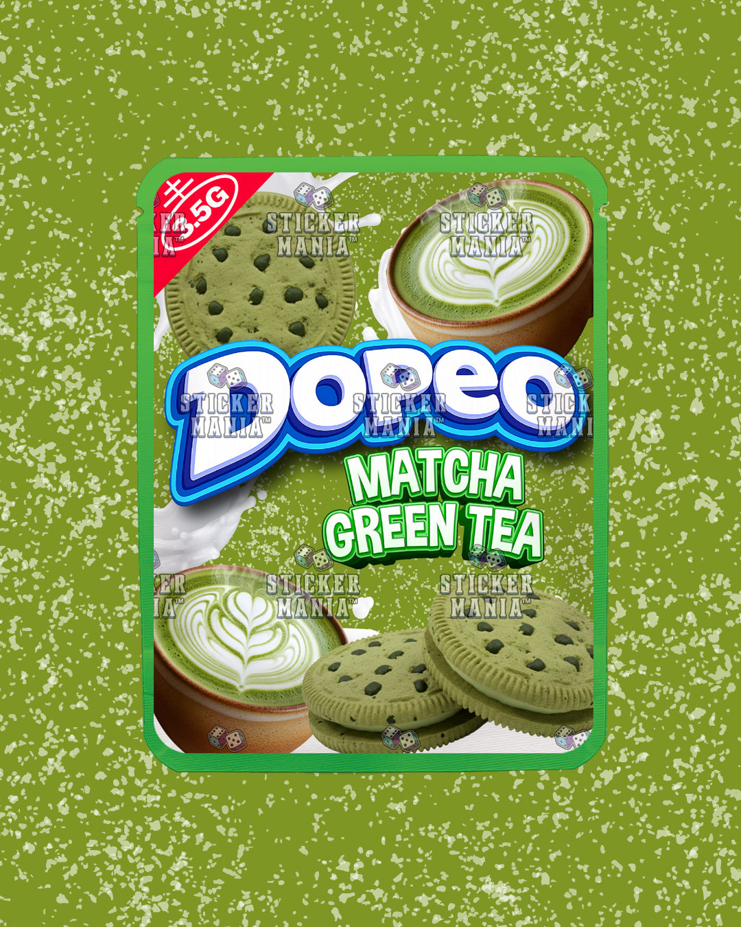 Dopeo Matcha Green Tea | Pre-Made Sticker Bag | 3.5g