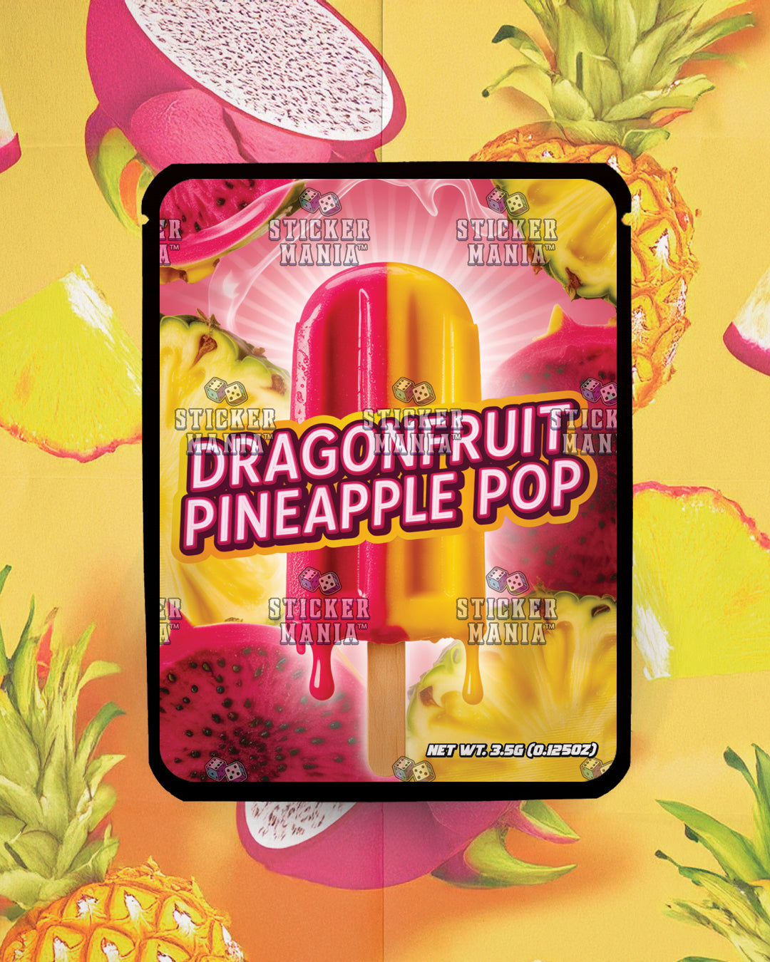 Dragon Fruit Pineapple Pop | Pre-Made Sticker Bag | 3.5g