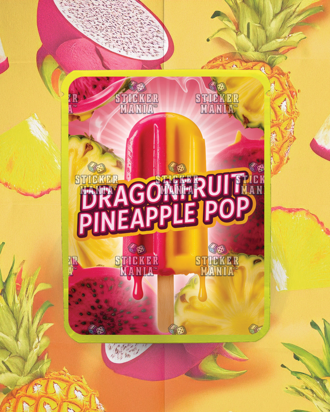 Dragon Fruit Pineapple Pop | Pre-Made Sticker Bag | 3.5g