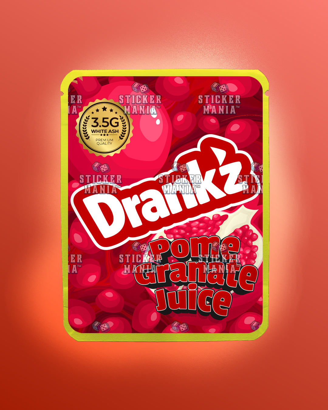 Drankz Pomegranate Juice | Pre-Made Sticker Bag | 3.5g