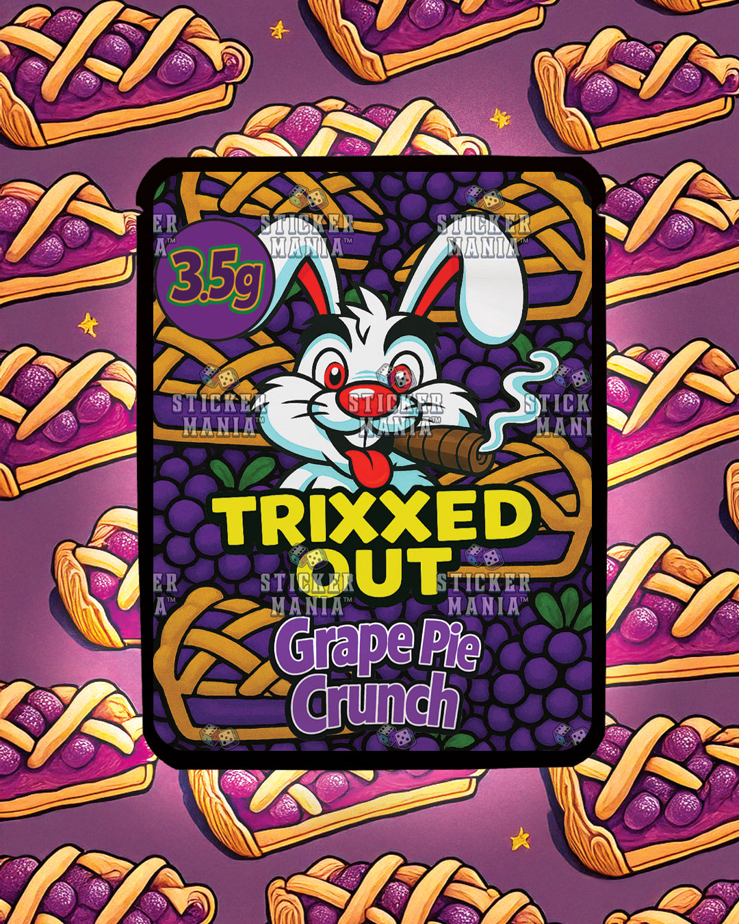 Trixxed Out - Grape Pie Crunch | Pre-Made Sticker Bag | 3.5g