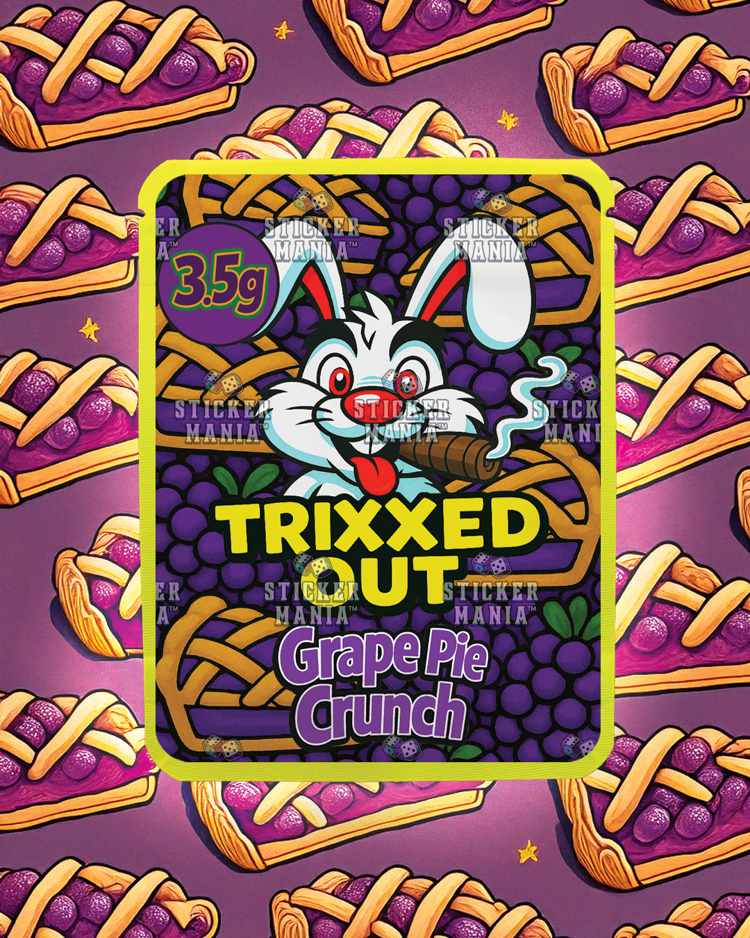 Trixxed Out - Grape Pie Crunch | Pre-Made Sticker Bag | 3.5g