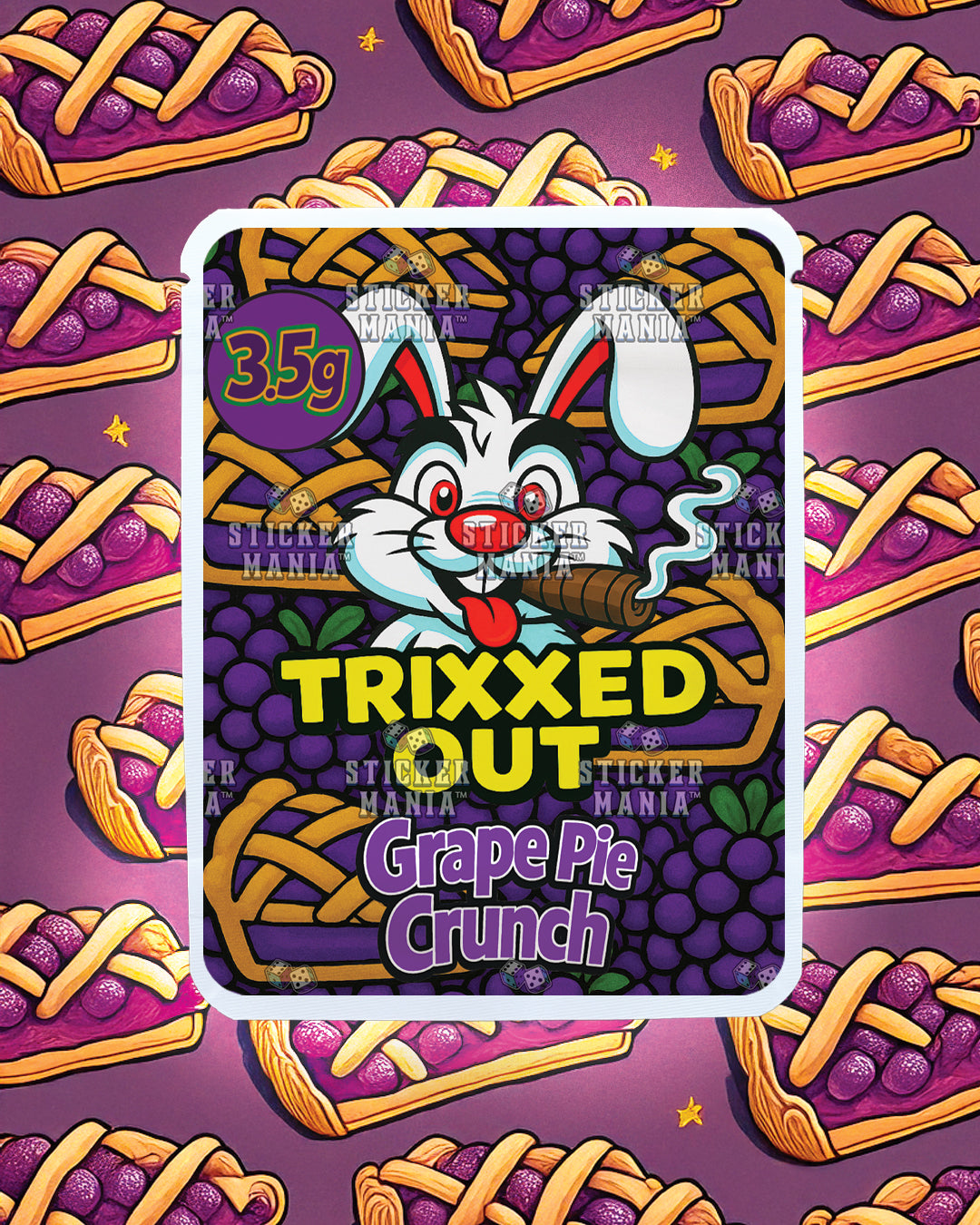 Trixxed Out - Grape Pie Crunch | Pre-Made Sticker Bag | 3.5g