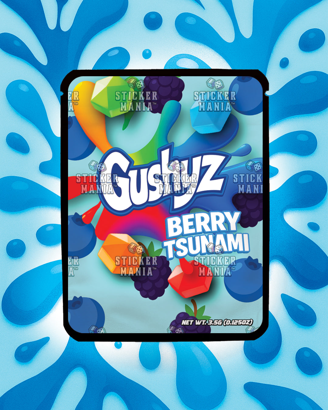 Gushyz Berry Tsunami | Pre-Made Sticker Bag | 3.5g