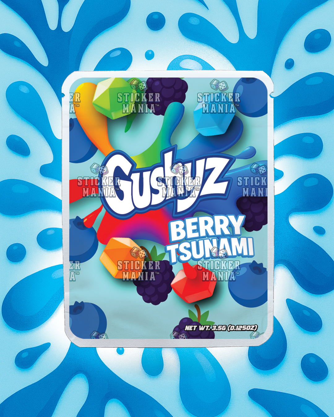 Gushyz Berry Tsunami | Pre-Made Sticker Bag | 3.5g