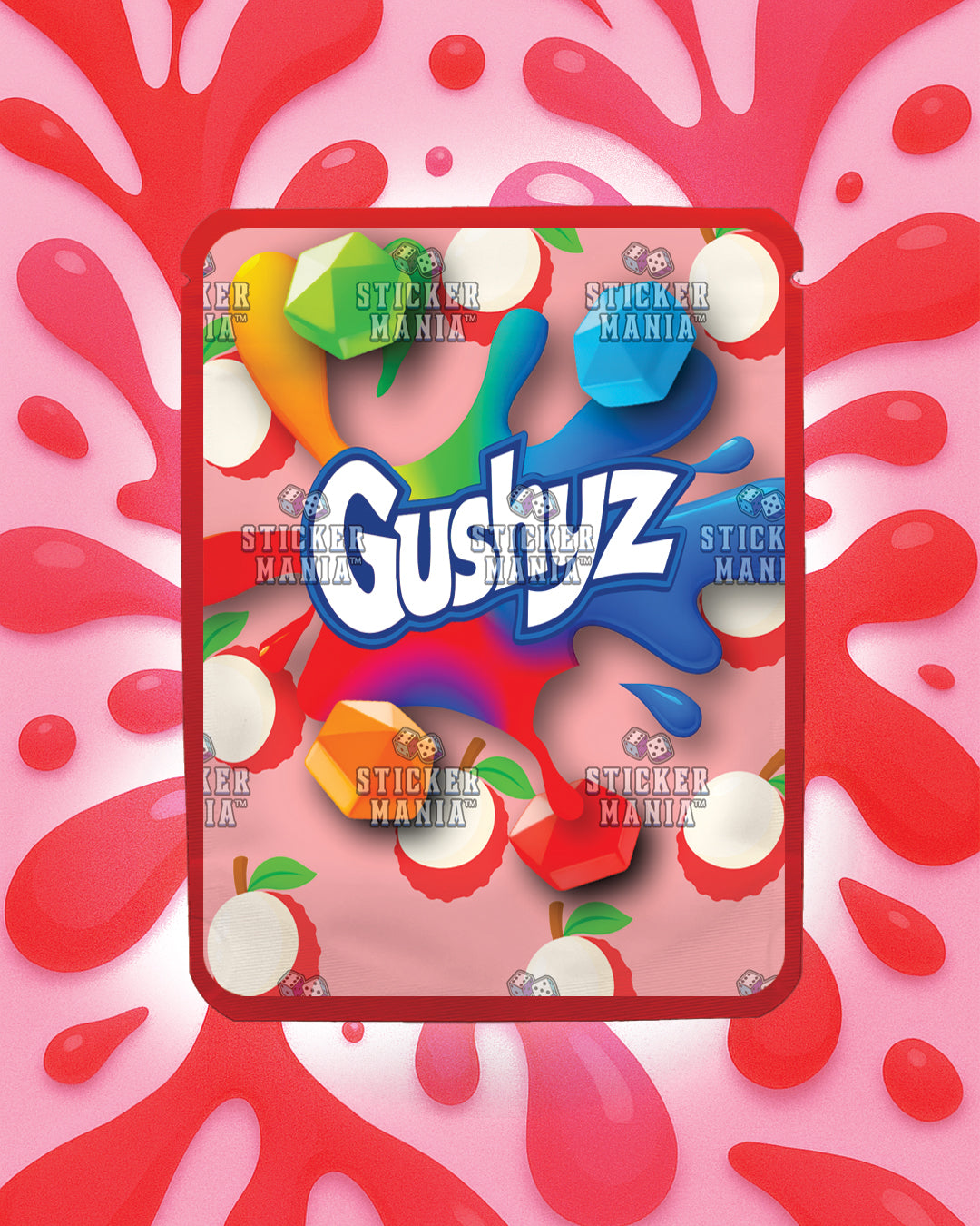 Gushyz Lucky Lychee | Pre-Made Sticker Bag | 3.5g