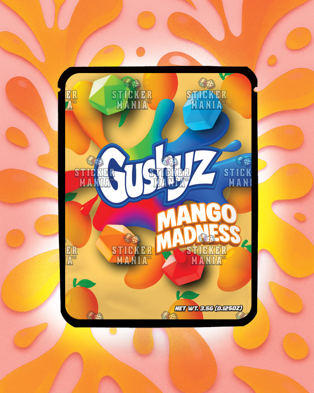 Gushyz Mango Madness | Pre-Made Sticker Bag | 3.5g