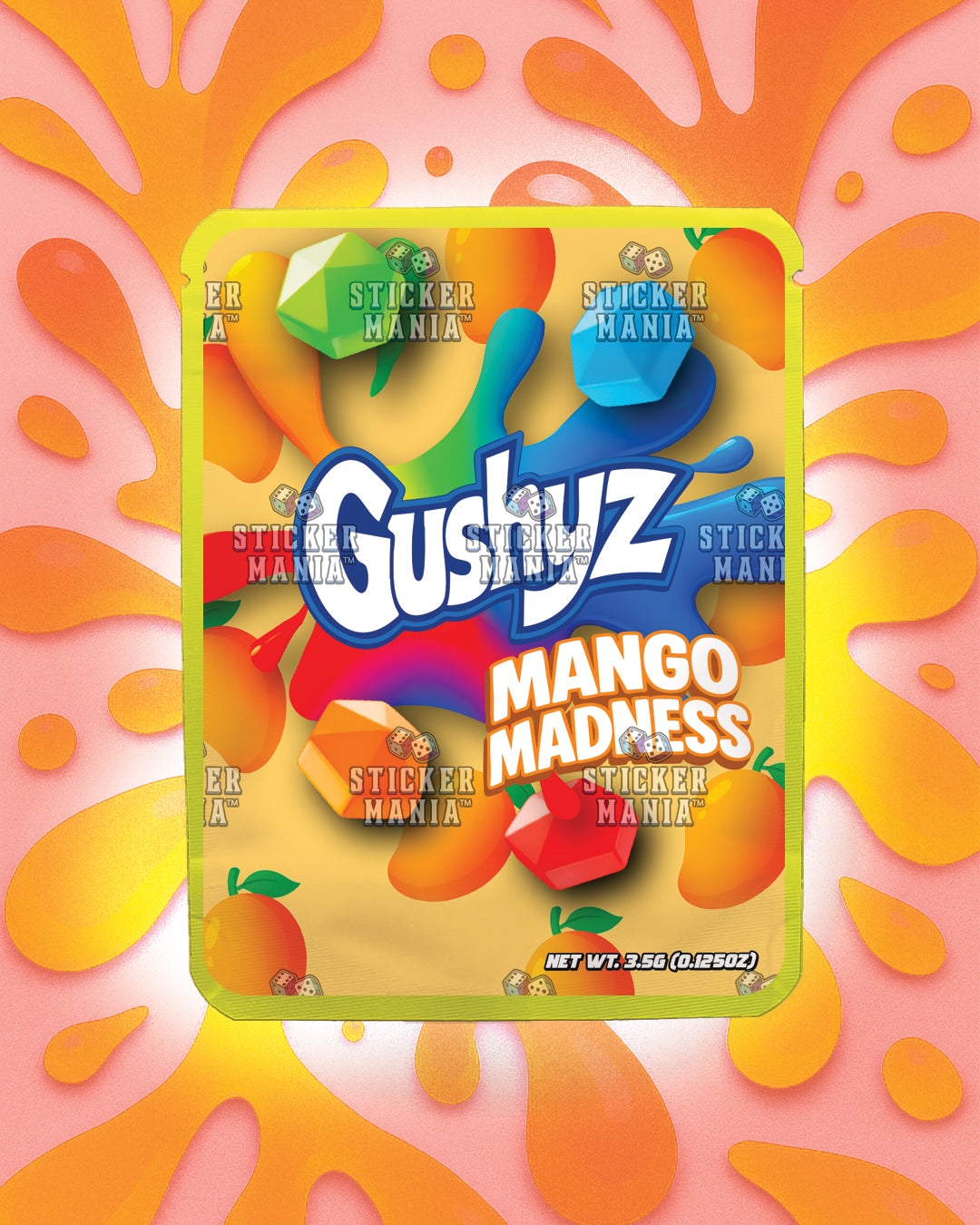 Gushyz Mango Madness | Pre-Made Sticker Bag | 3.5g