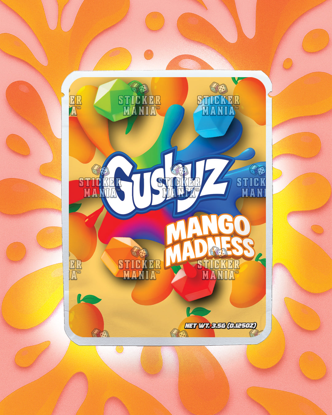Gushyz Mango Madness | Pre-Made Sticker Bag | 3.5g