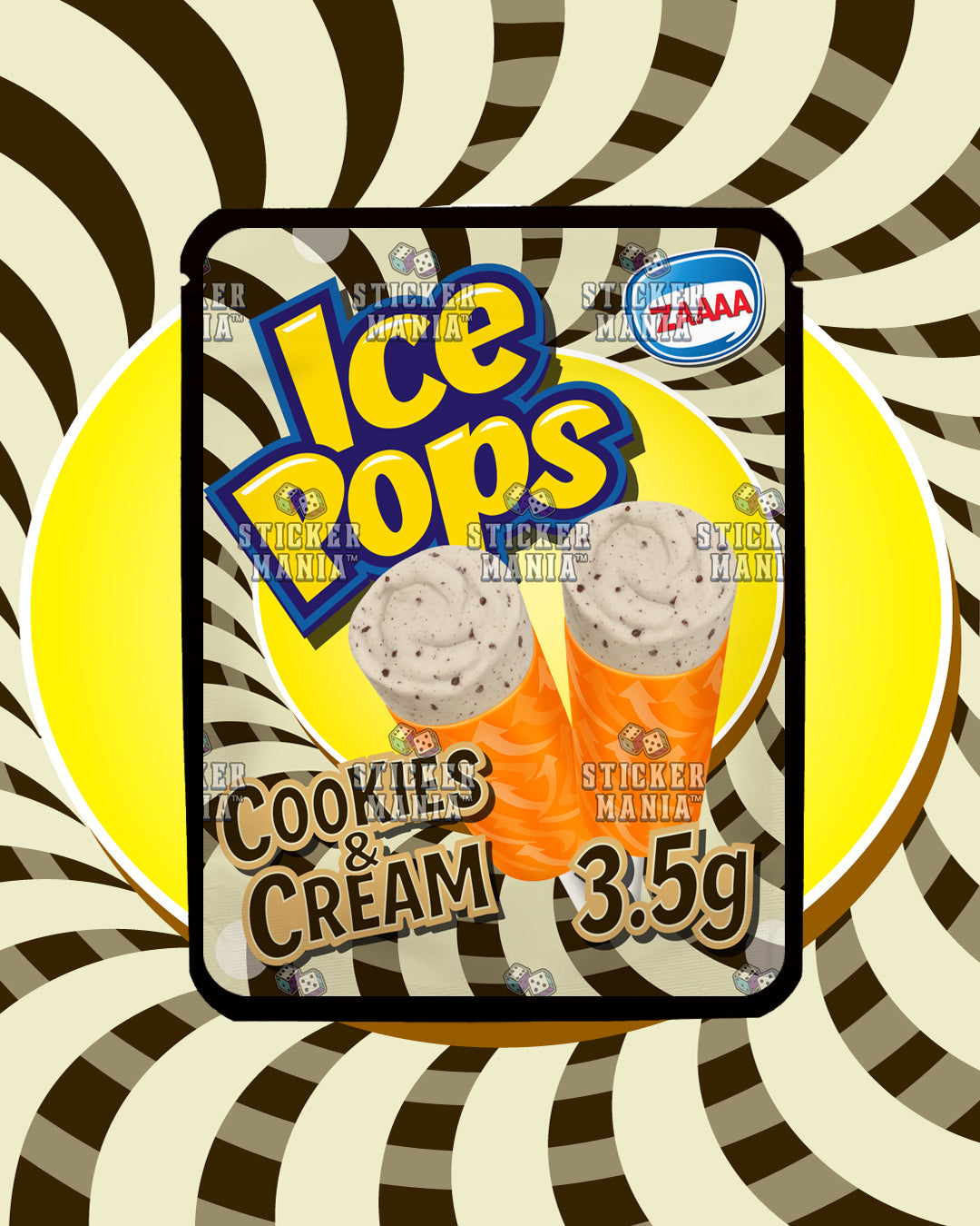 Ice Pops Cookies & Cream | Pre-Made Sticker Bag | 3.5g