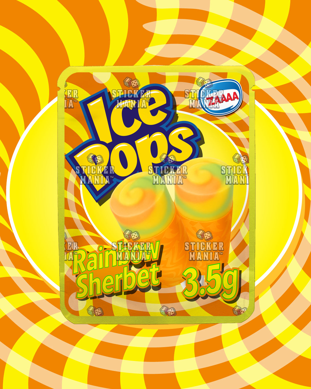 Ice Pops Rainbow Sherbet | Pre-Made Sticker Bag | 3.5g