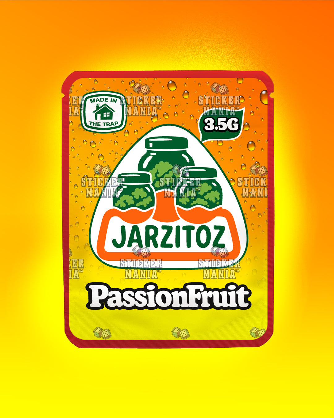 Jarzitoz Passionfruit | Pre-Made Sticker Bag | 3.5g