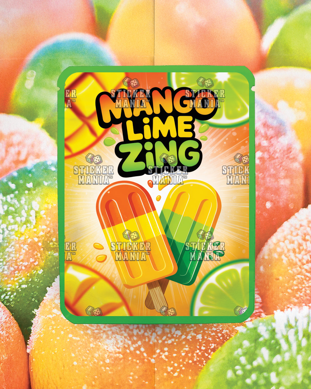 Mango Lime Zing | Pre-Made Sticker Bag | 3.5g