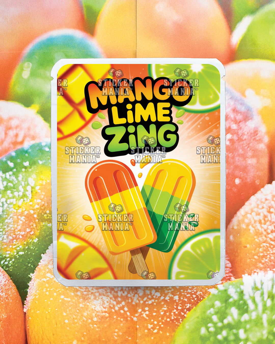 Mango Lime Zing | Pre-Made Sticker Bag | 3.5g