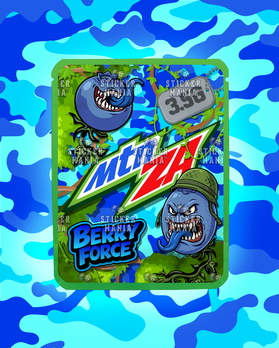 Mtn Za Berry Force | Pre-Made Sticker Bag | 3.5g