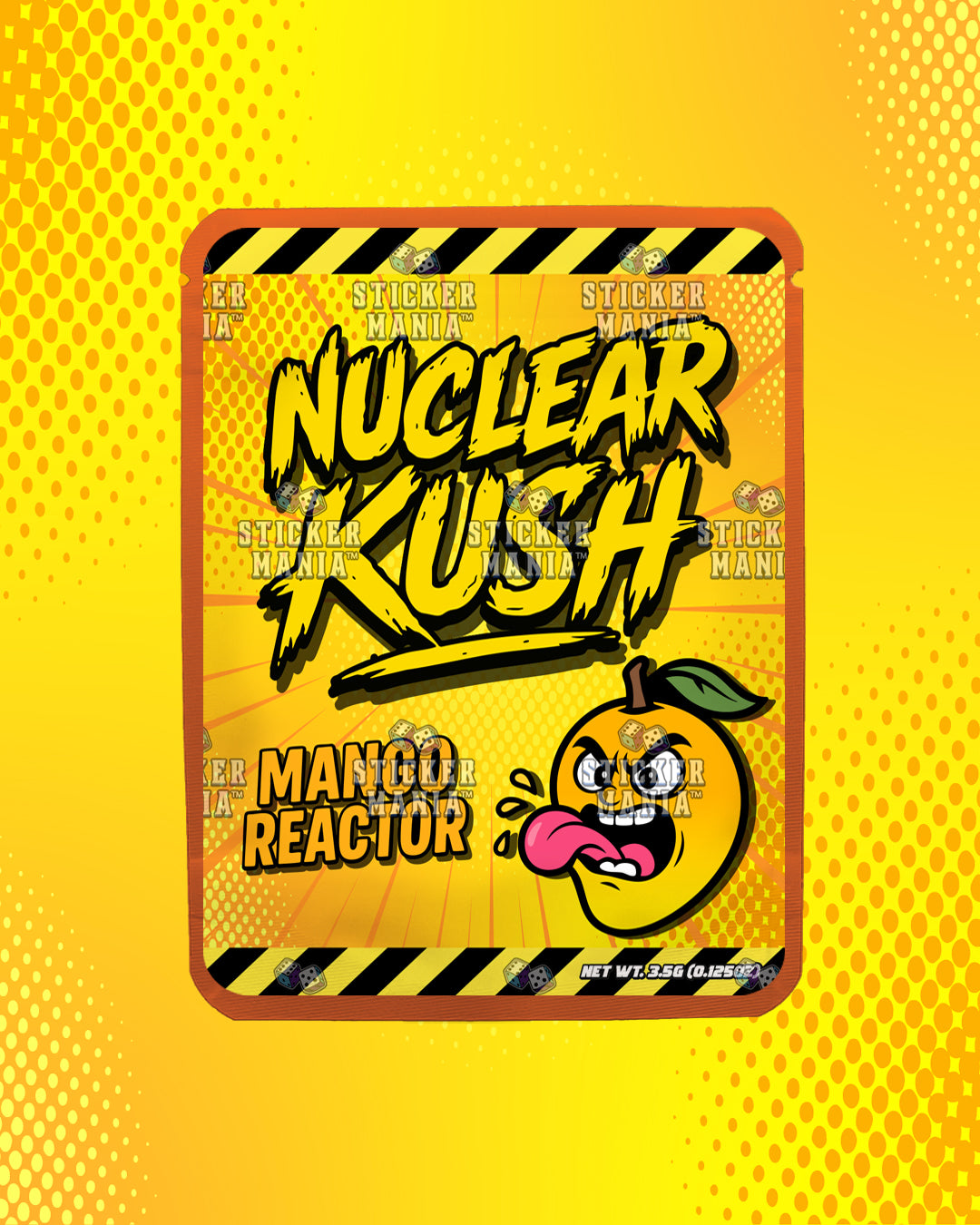 Nuclear Kush Mango Reactor | Pre-Made Sticker Bag | 3.5g