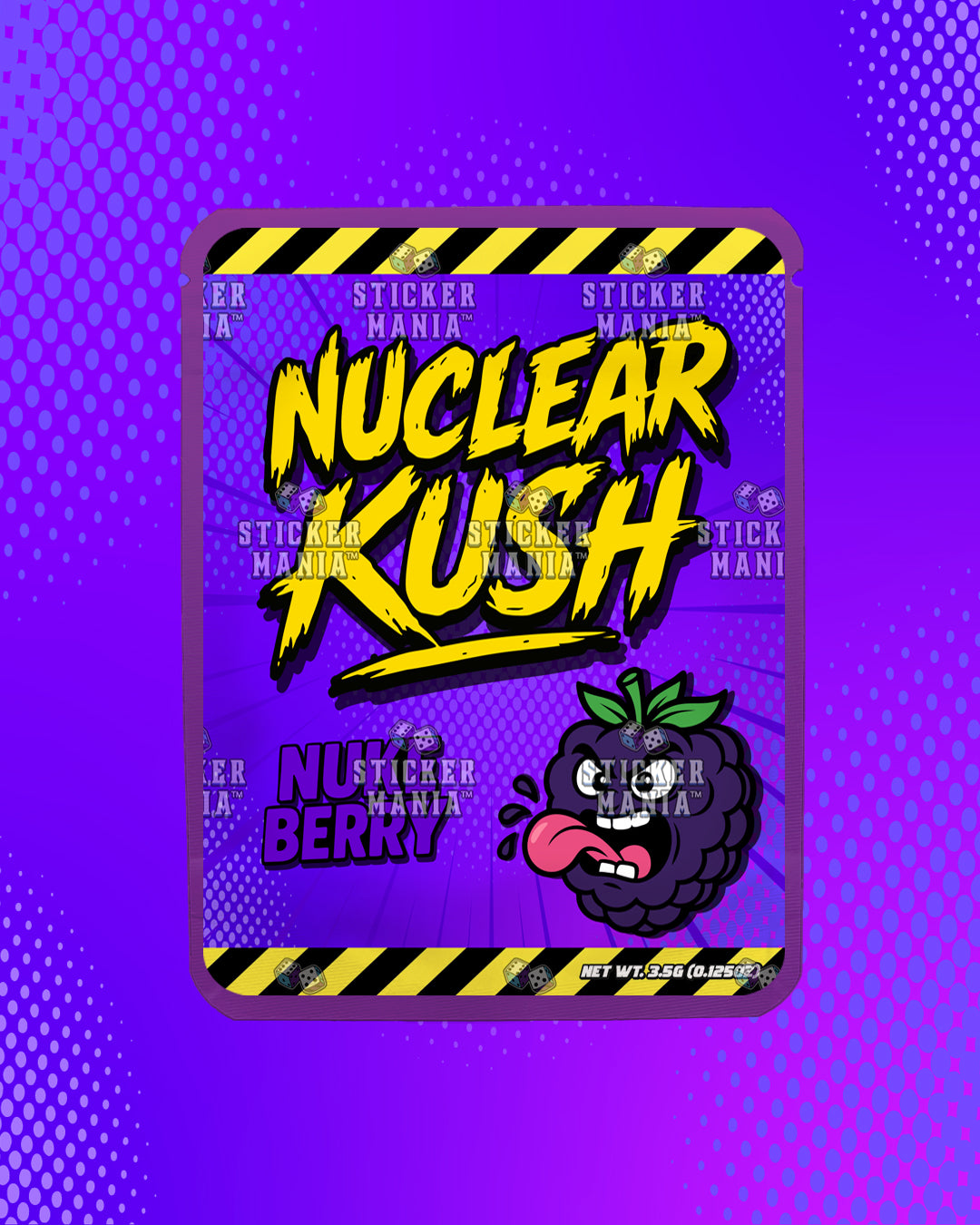 Nuclear Kush Nuke Berry | Pre-Made Sticker Bag | 3.5g