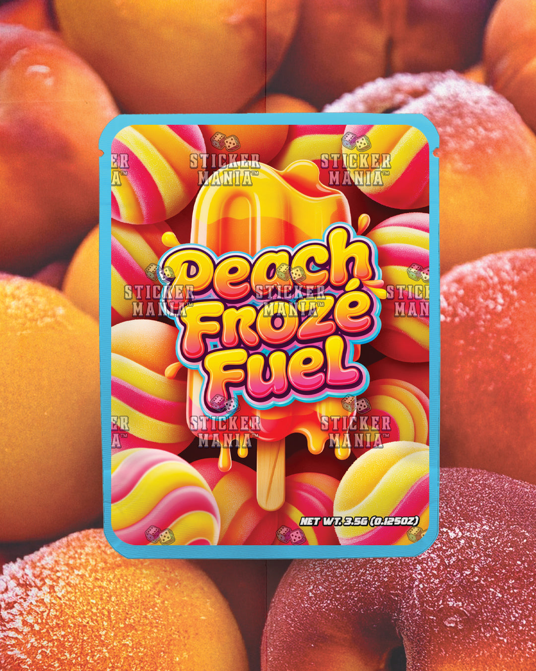 Peach Froze Fuel | Pre-Made Sticker Bag | 3.5g