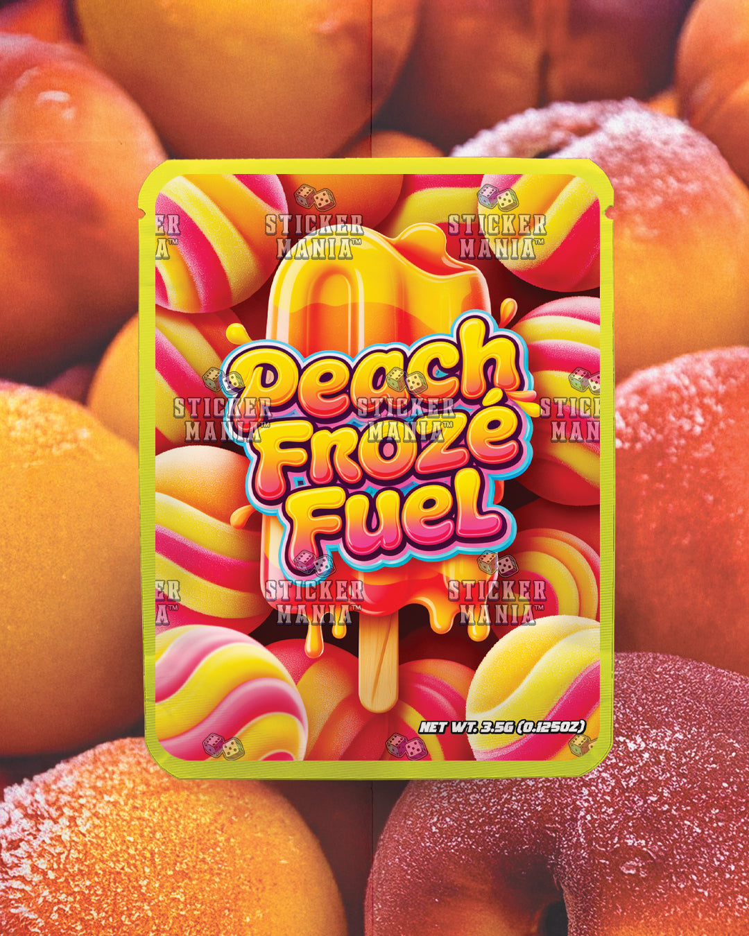 Peach Froze Fuel | Pre-Made Sticker Bag | 3.5g