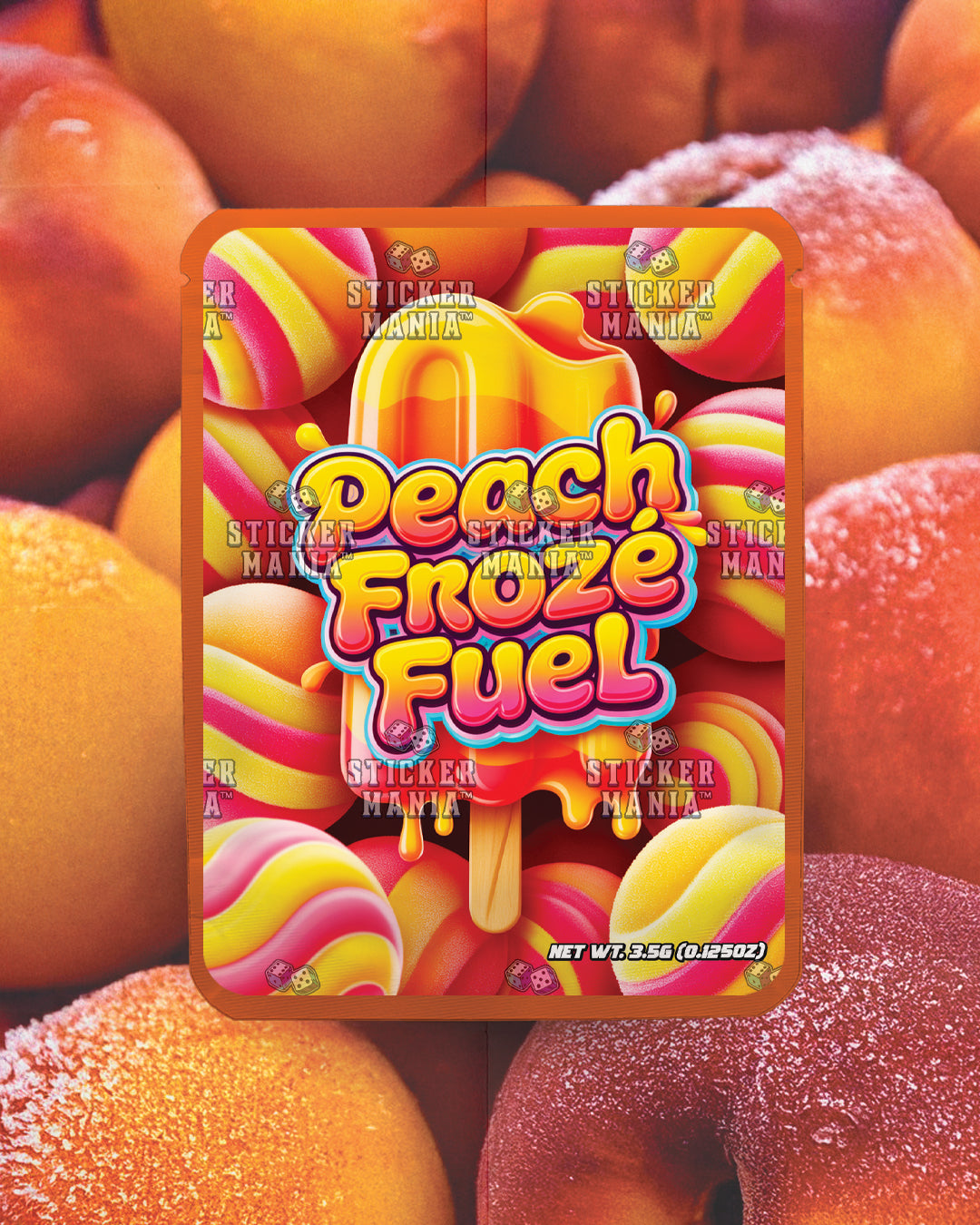 Peach Froze Fuel | Pre-Made Sticker Bag | 3.5g