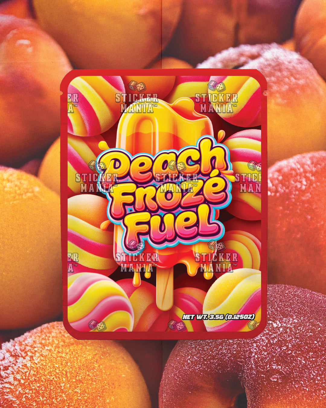 Peach Froze Fuel | Pre-Made Sticker Bag | 3.5g