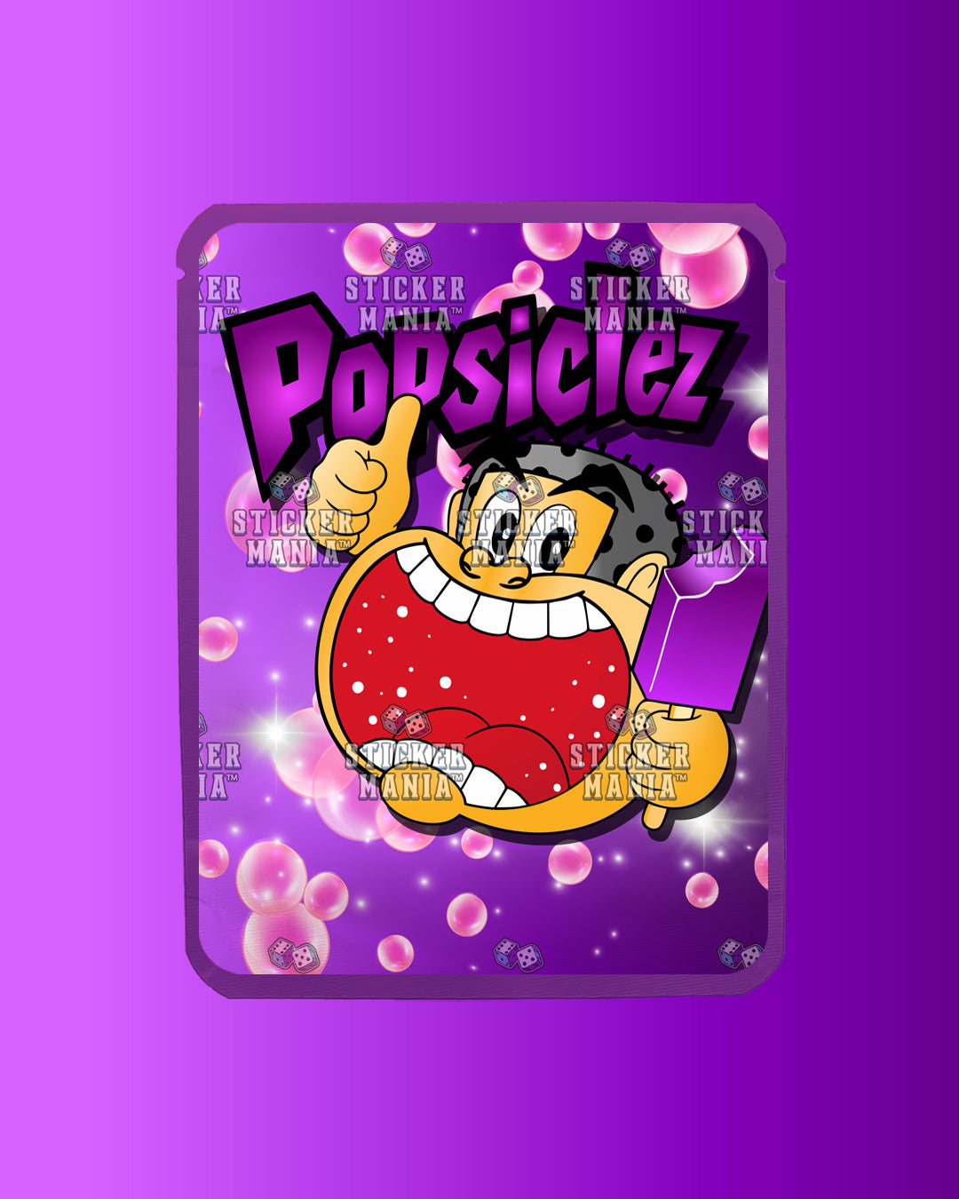Popsiclez Purple BubbleGum | Pre-Made Sticker Bag | 3.5g