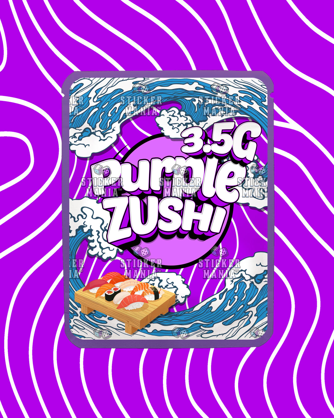 Purple Zushi | Pre-Made Sticker Bag | 3.5g