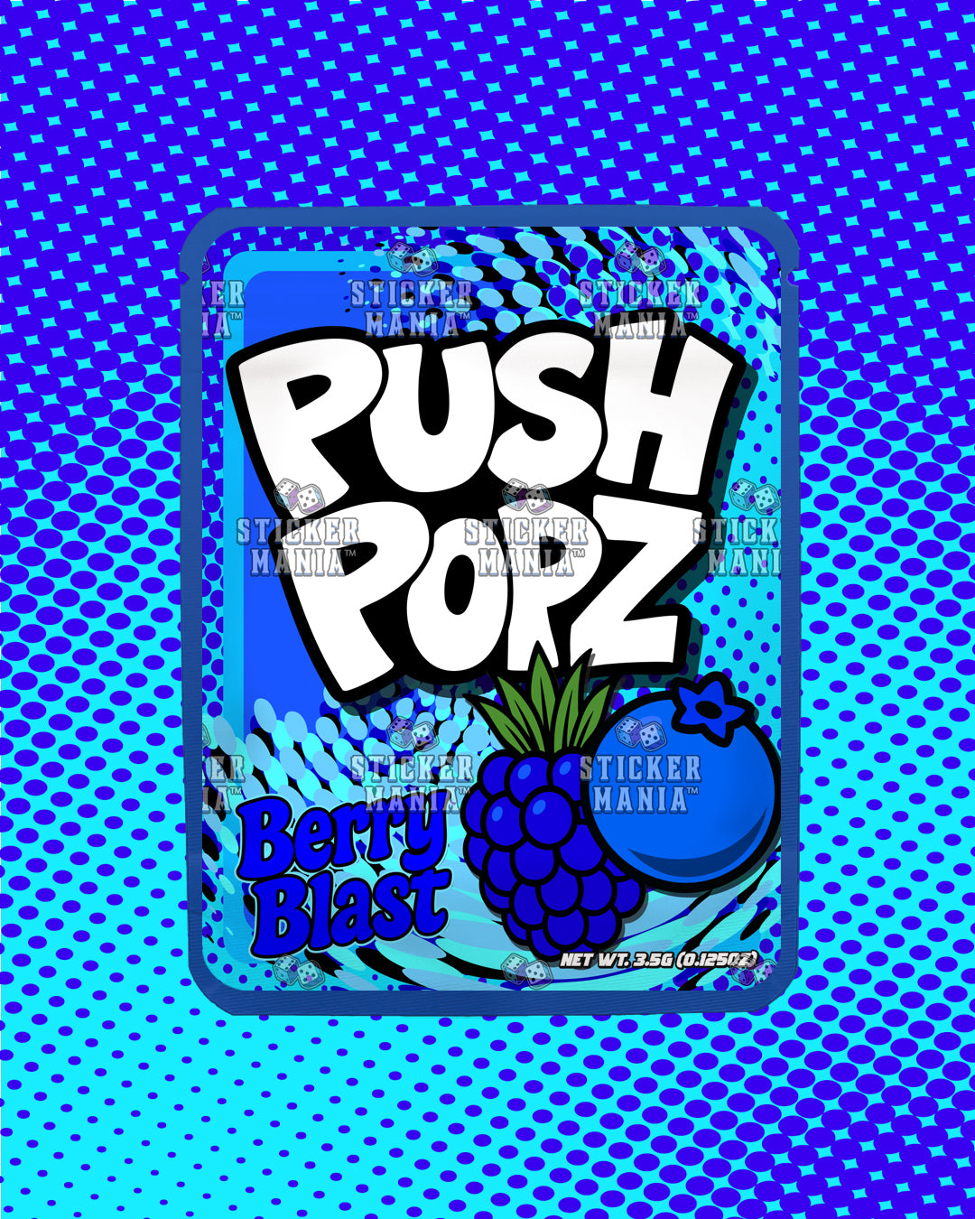 Push Popz BerryBlast | Pre-Made Sticker Bag | 3.5g