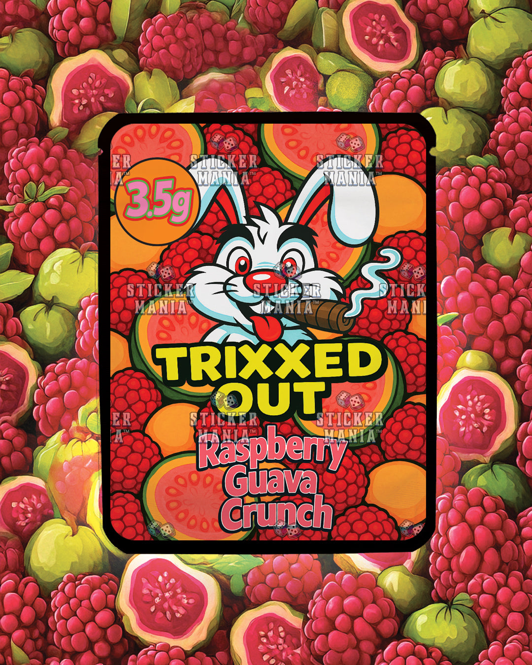 Trixxed Out - Raspberry Guava Crunch | Pre-Made Sticker Bag | 3.5g