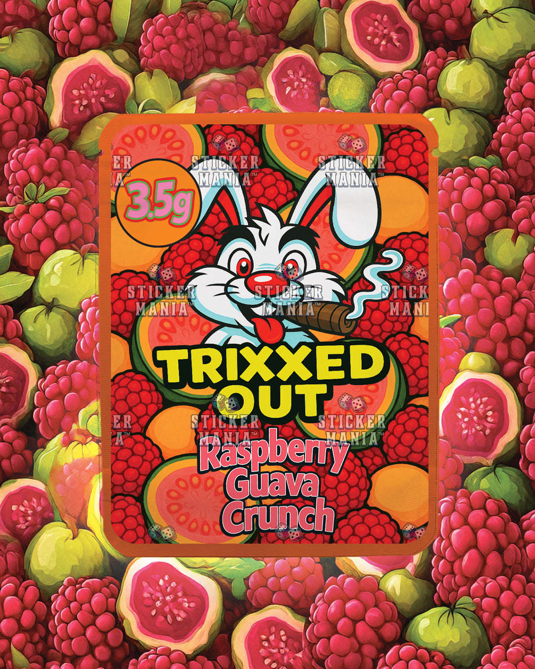 Trixxed Out - Raspberry Guava Crunch | Pre-Made Sticker Bag | 3.5g