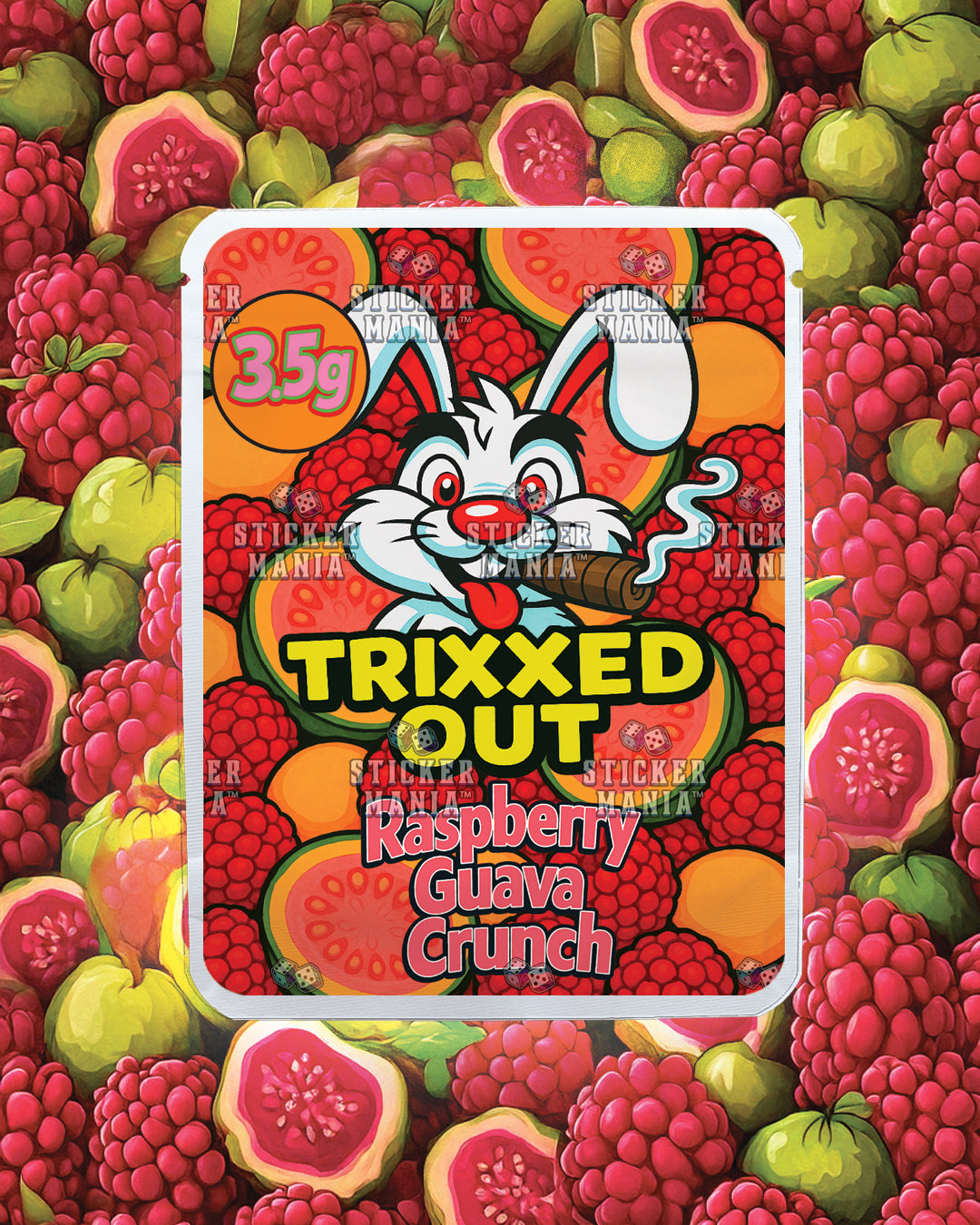 Trixxed Out - Raspberry Guava Crunch | Pre-Made Sticker Bag | 3.5g