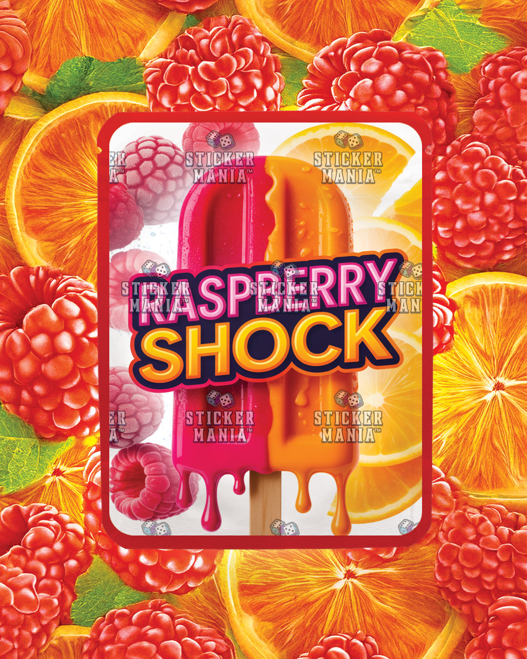 Raspberry Shock | Pre-Made Sticker Bag | 3.5g
