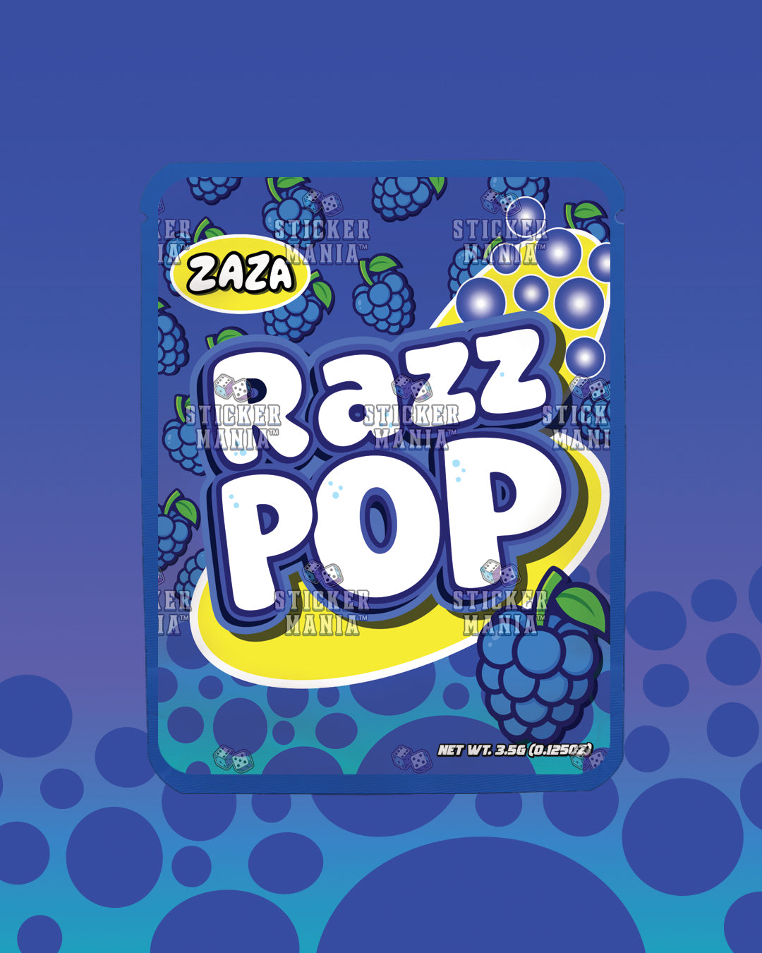 Razz Pop | Pre-Made Sticker Bag | 3.5g