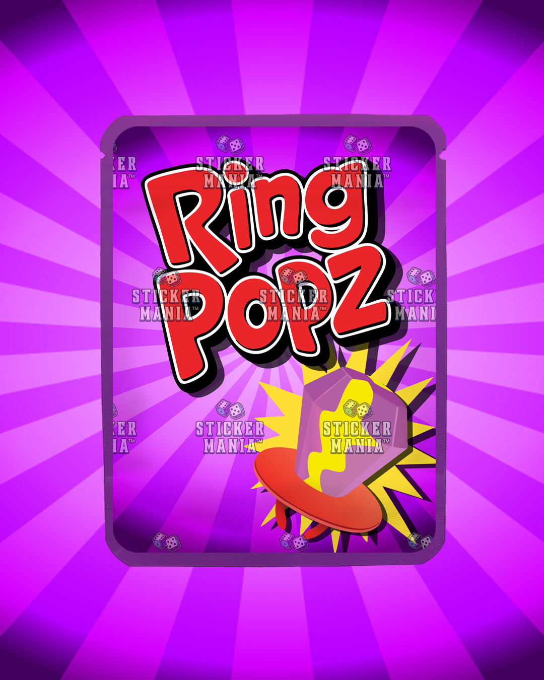Ring Popz Grape Lemon | Pre-Made Sticker Bag | 3.5g