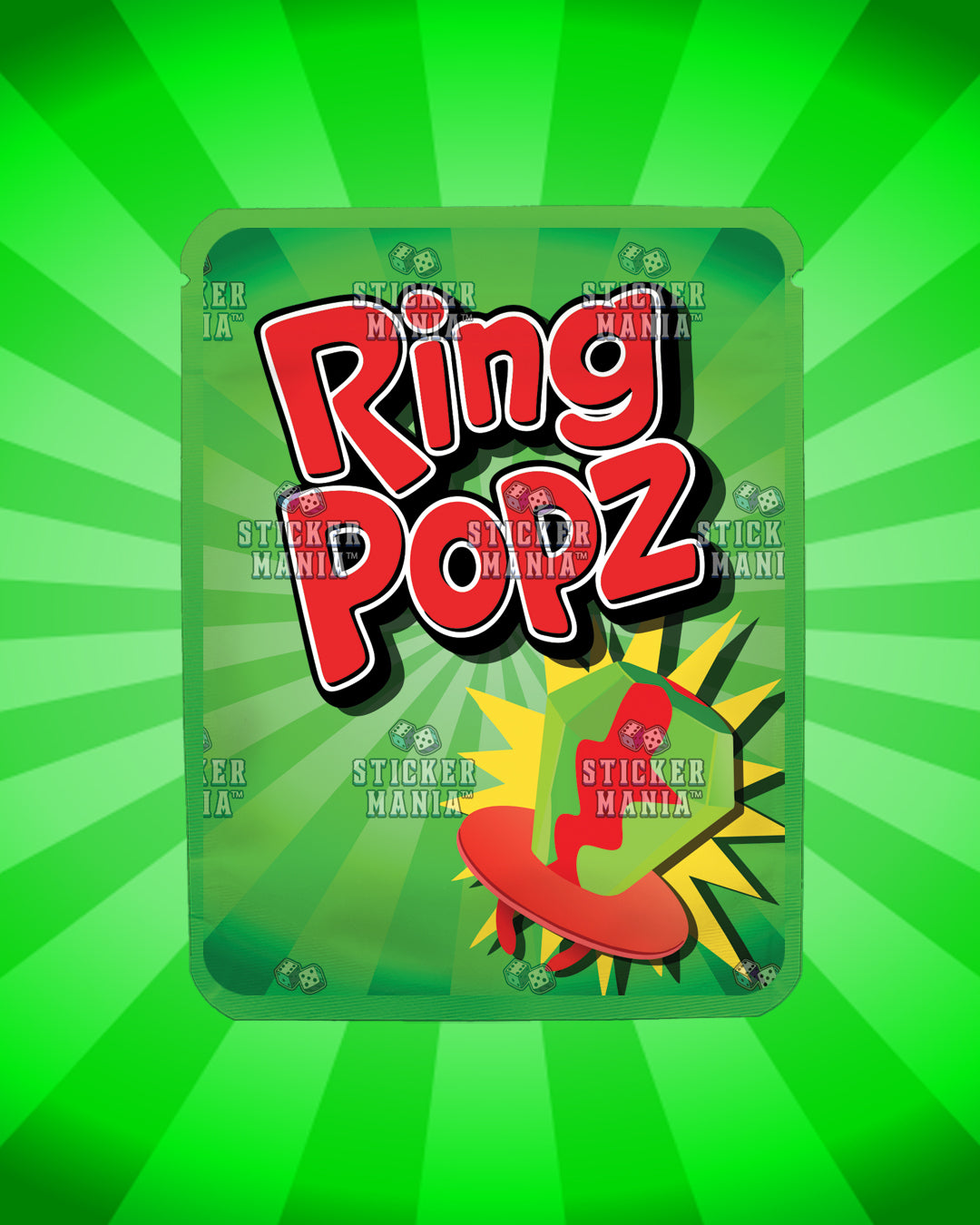 Ring Popz Kiwi Watermelon | Pre-Made Sticker Bag | 3.5g