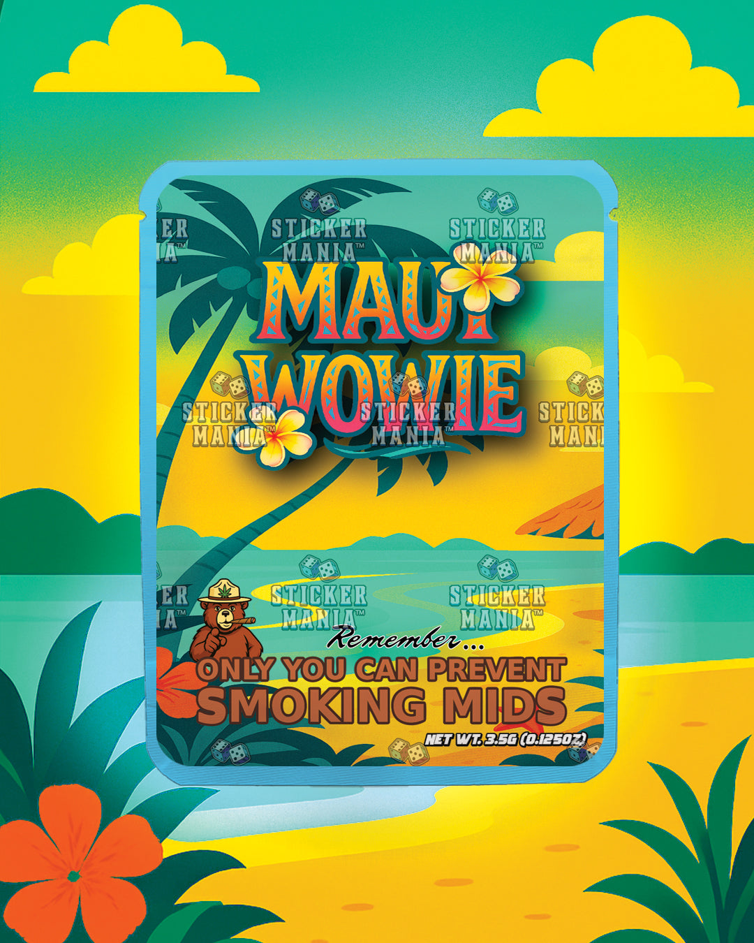 Maui Wowie | Pre-Made Sticker Bag | 3.5g