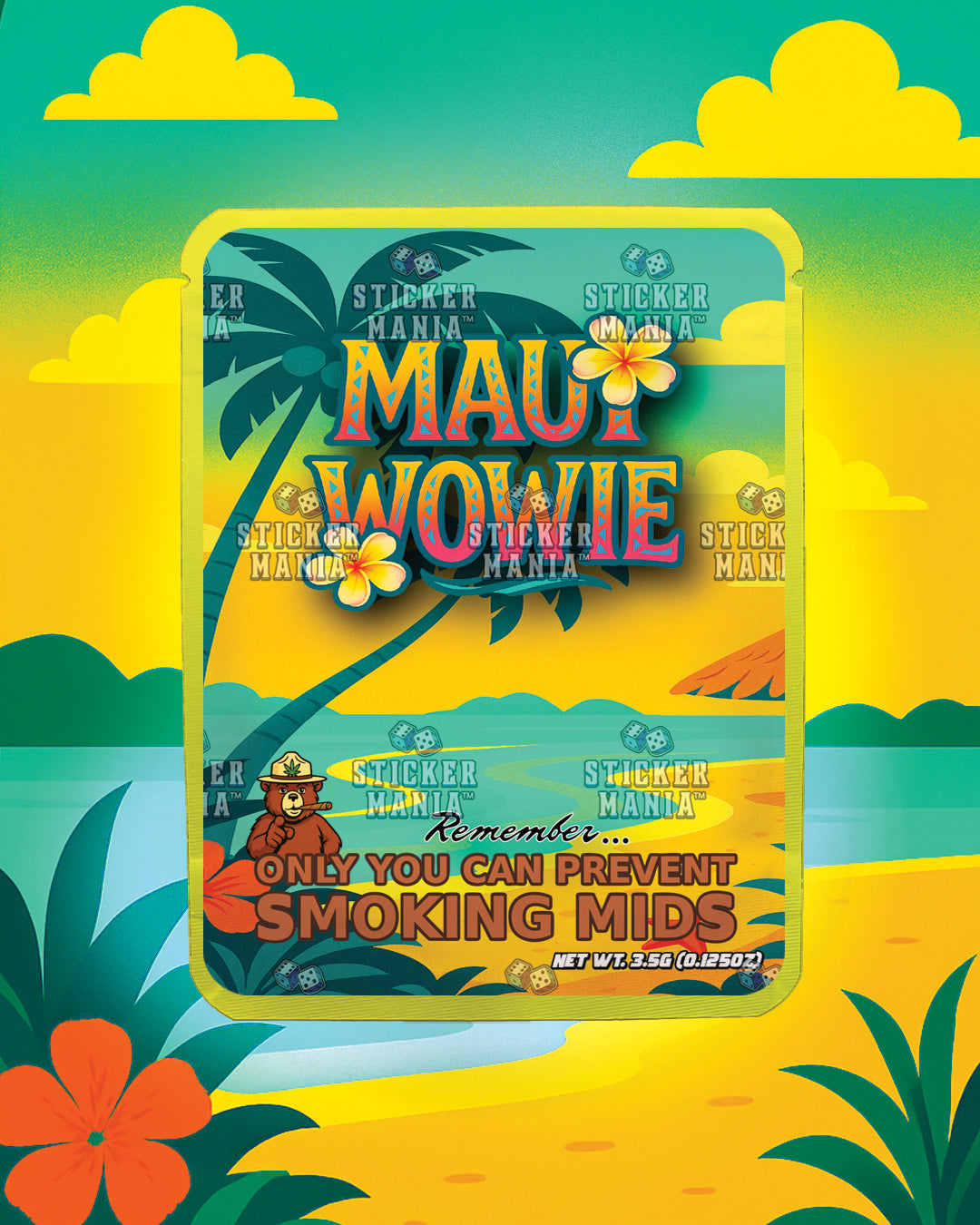 Maui Wowie | Pre-Made Sticker Bag | 3.5g