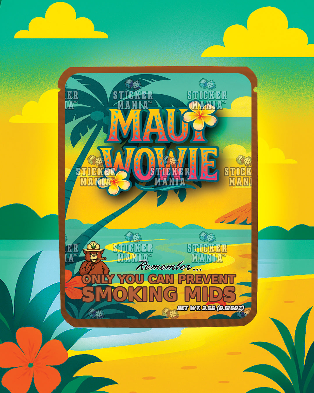 Maui Wowie | Pre-Made Sticker Bag | 3.5g