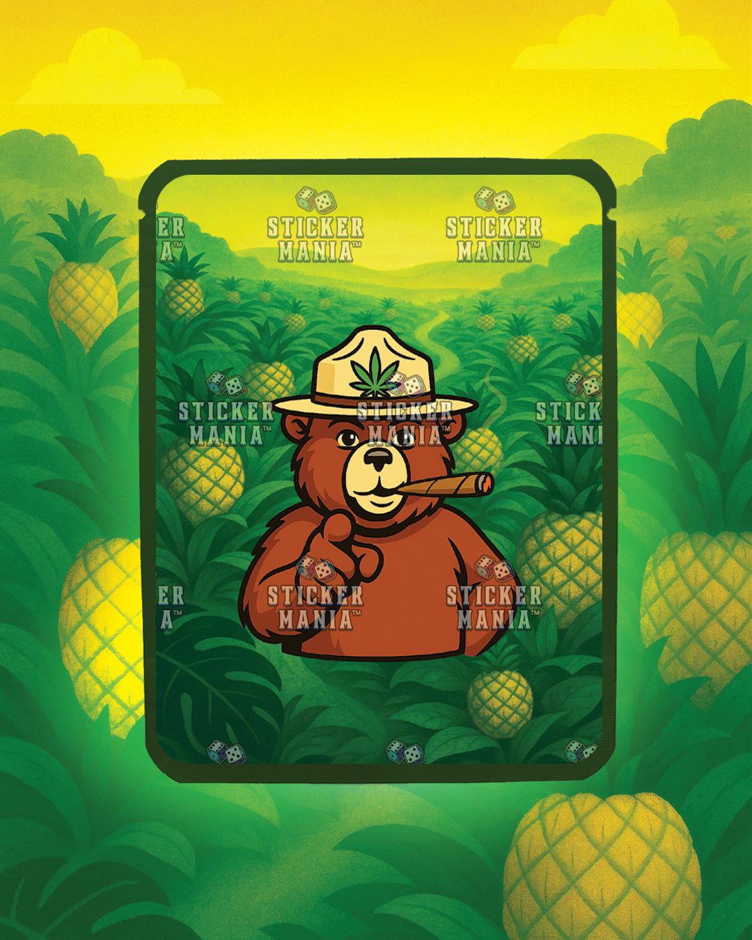Pineapple Express | Pre-Made Sticker Bag | 3.5g