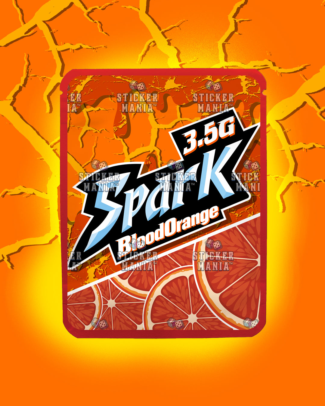 Spark Blood Orange | Pre-Made Sticker Bag | 3.5g