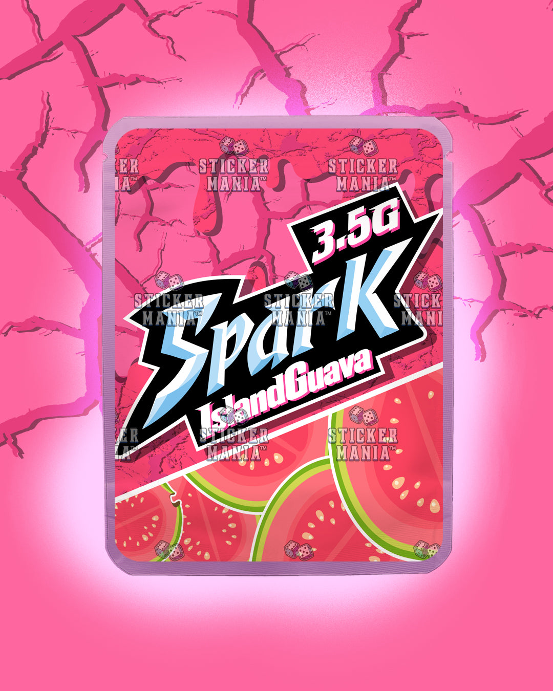 Spark Island Guava | Pre-Made Sticker Bag | 3.5g