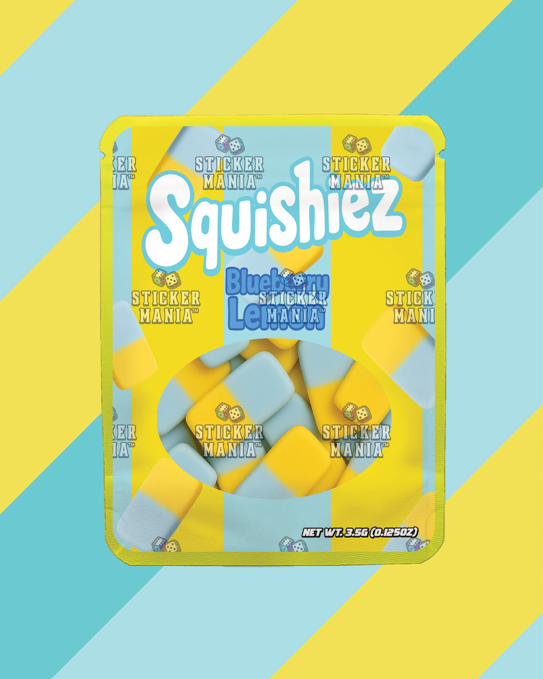 Squishiez Blueberry Lemon | Pre-Made Sticker Bag | 3.5g