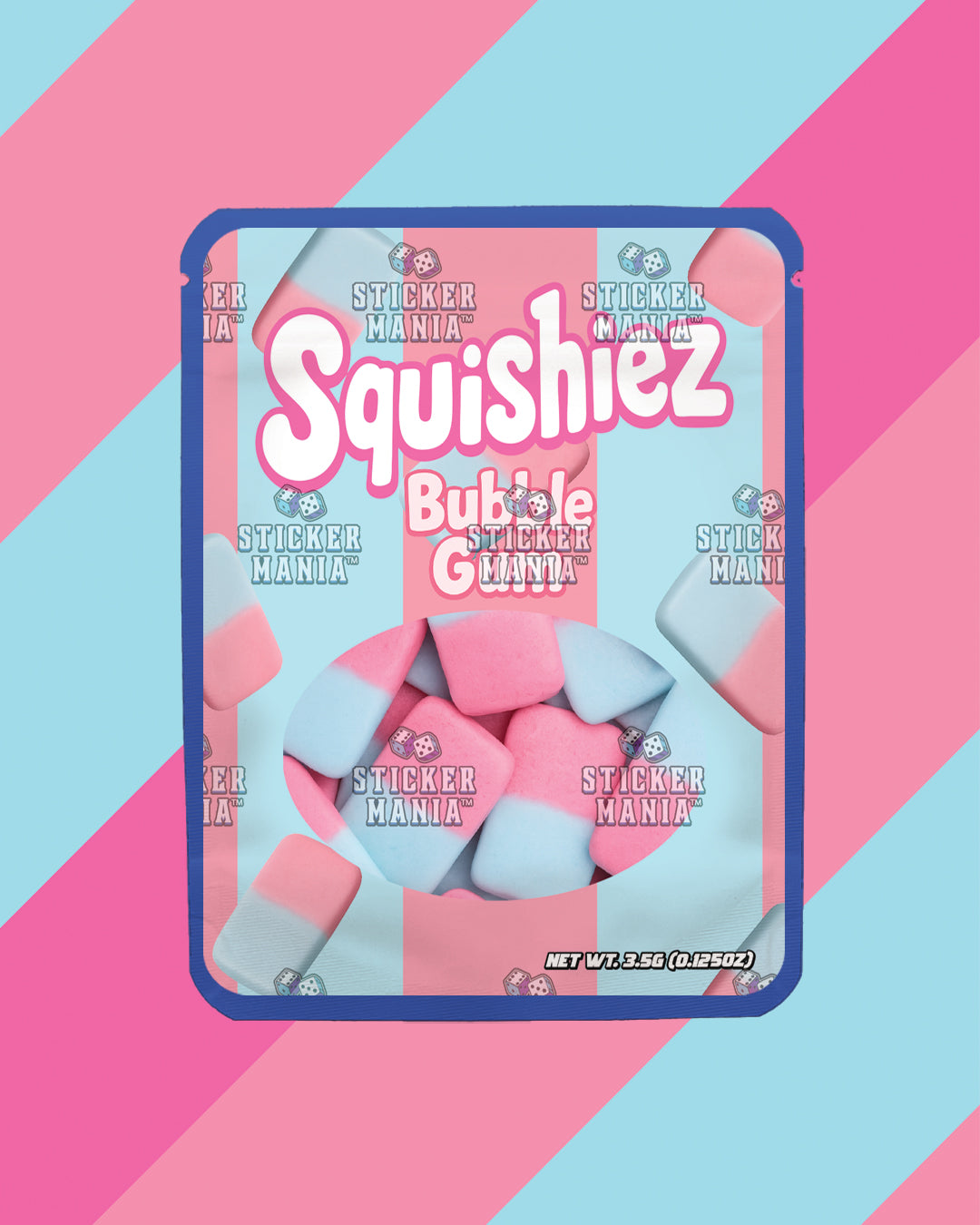 Squishiez Bubble Gum | Pre-Made Sticker Bag | 3.5g