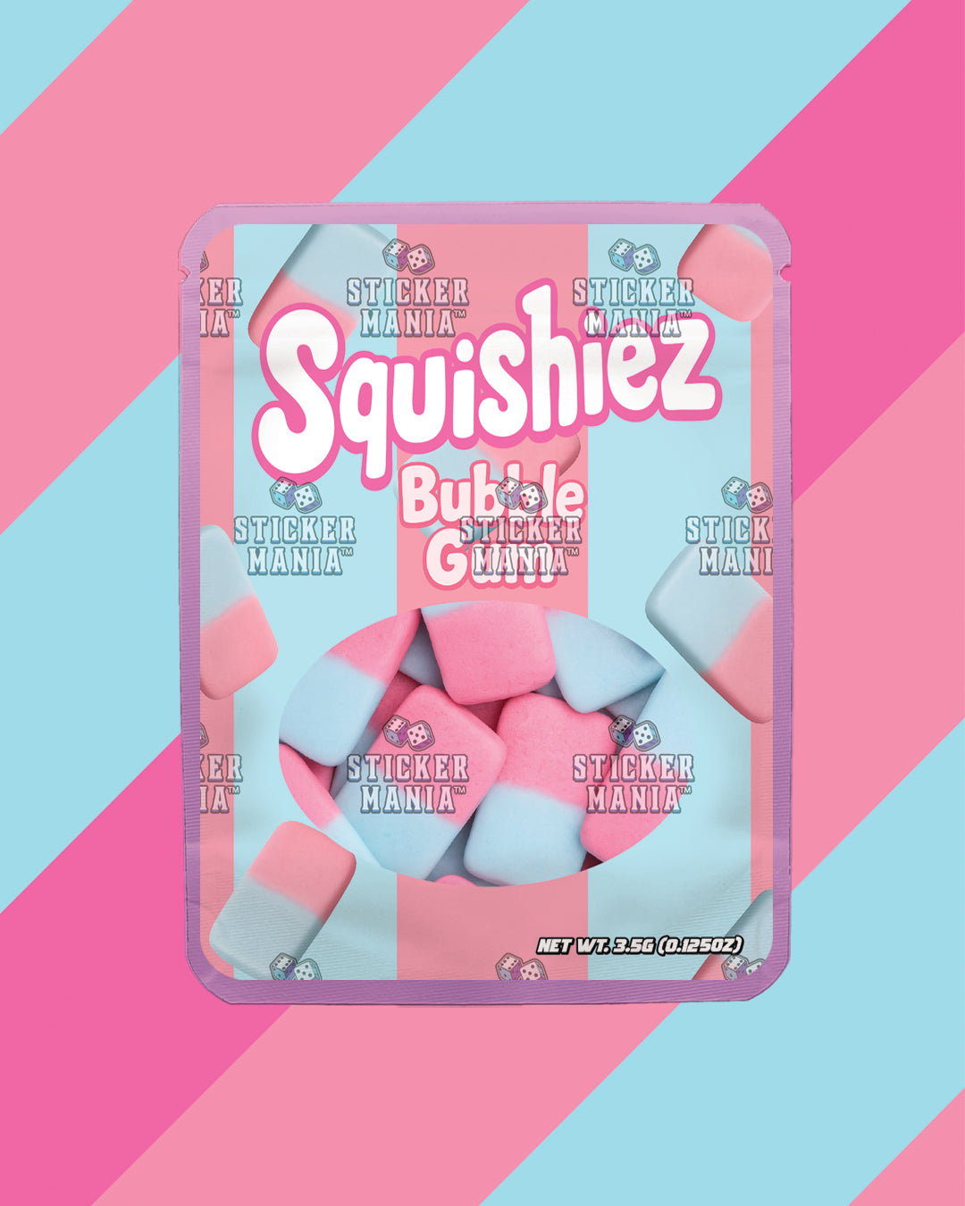 Squishiez Bubble Gum | Pre-Made Sticker Bag | 3.5g