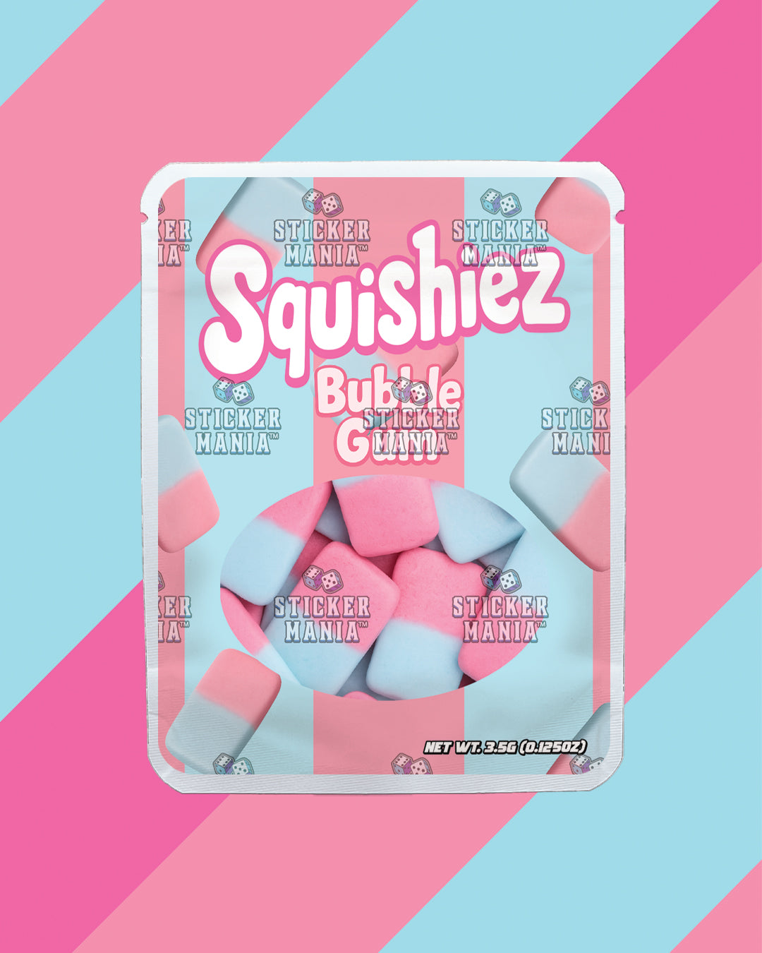 Squishiez Bubble Gum | Pre-Made Sticker Bag | 3.5g