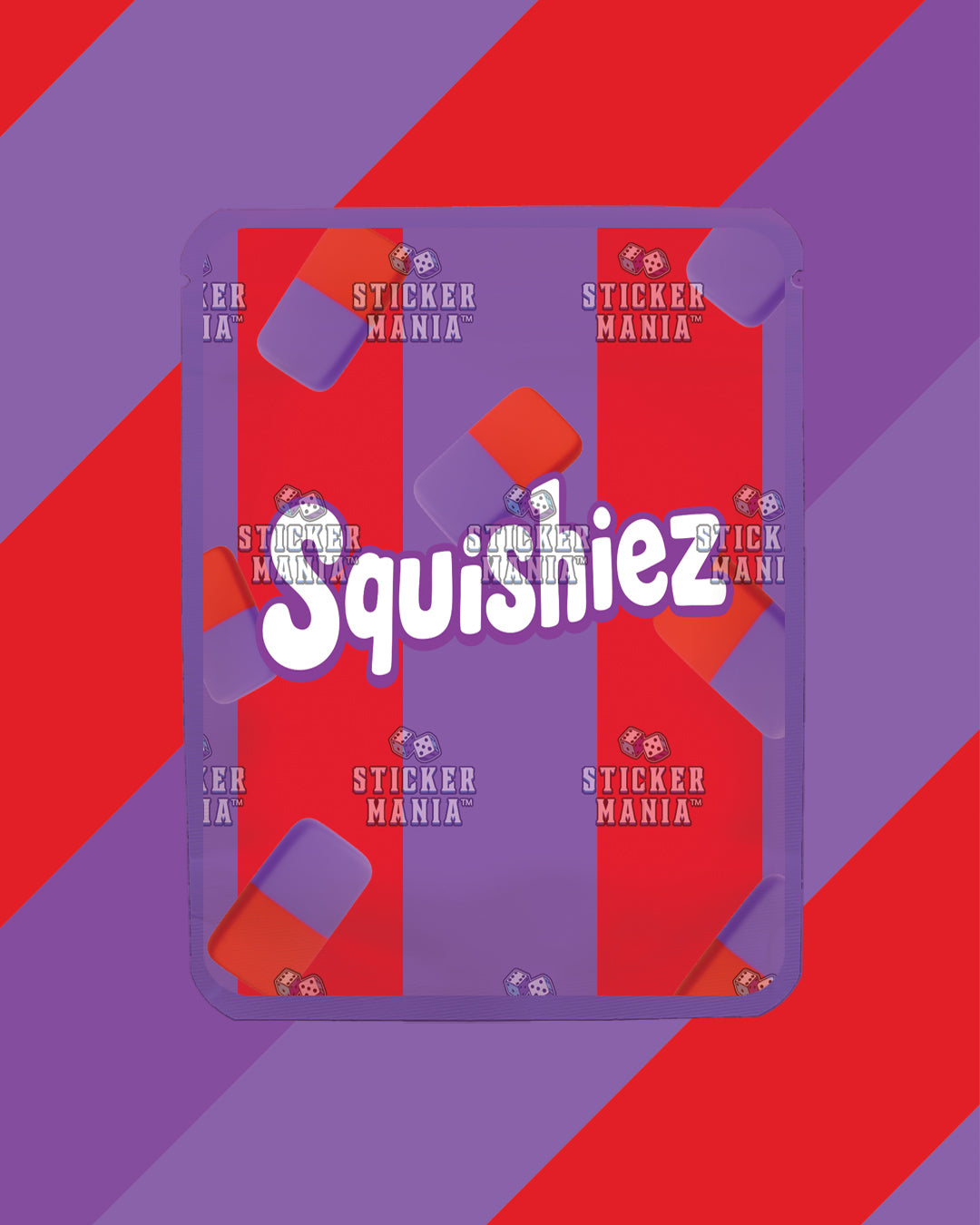 Squishiez Grape Raspberry | Pre-Made Sticker Bag | 3.5g