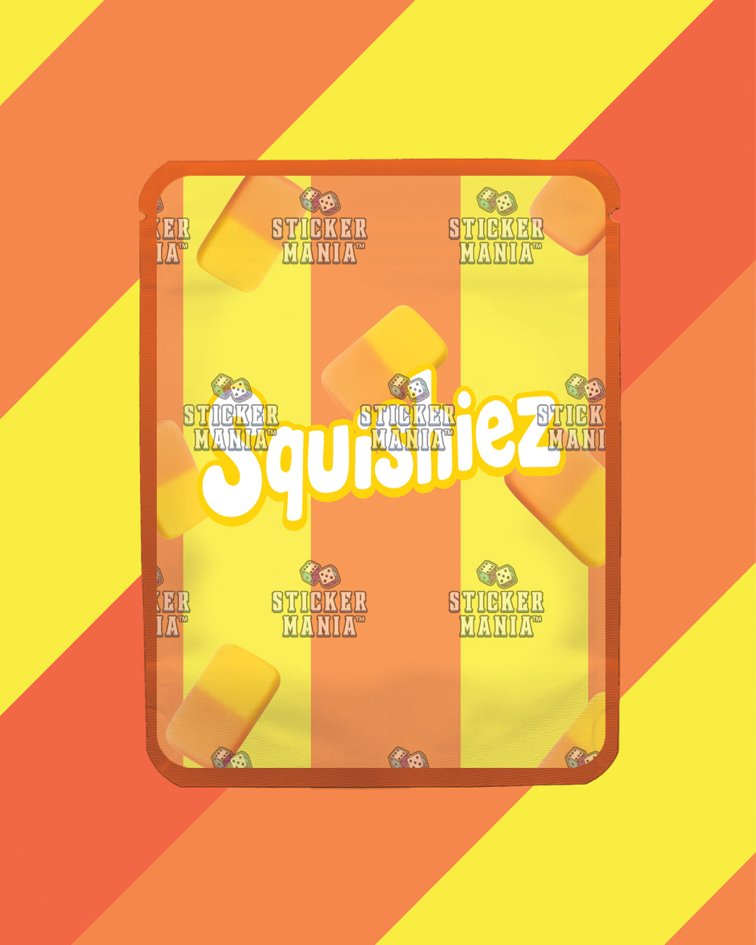 Squishiez Orange | Pre-Made Sticker Bag | 3.5g