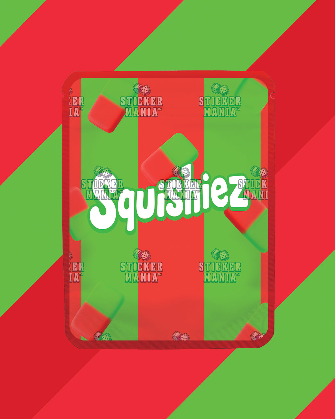 Squishiez Strawberry Kiwi | Pre-Made Sticker Bag | 3.5g