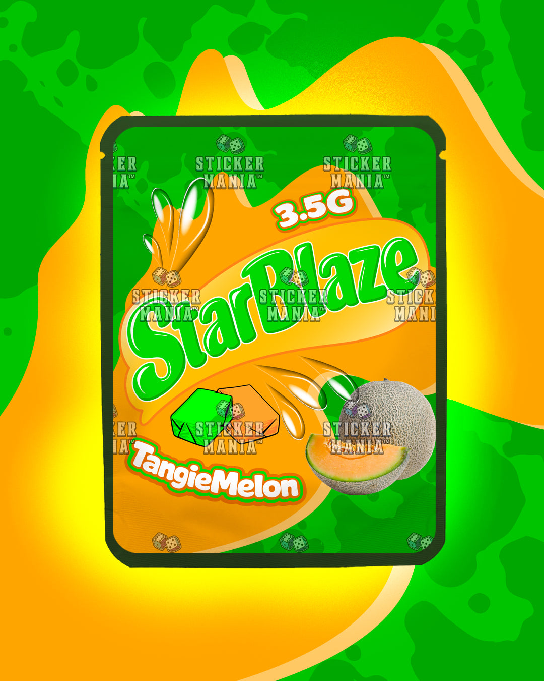 Starblaze Tangie Melon | Pre-Made Sticker Bag | 3.5g